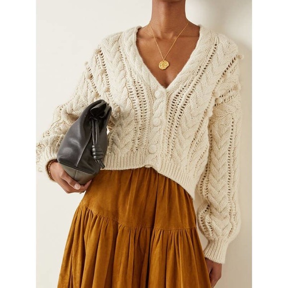 Ulla Johnson Lilo Ivory Chunky Knit 